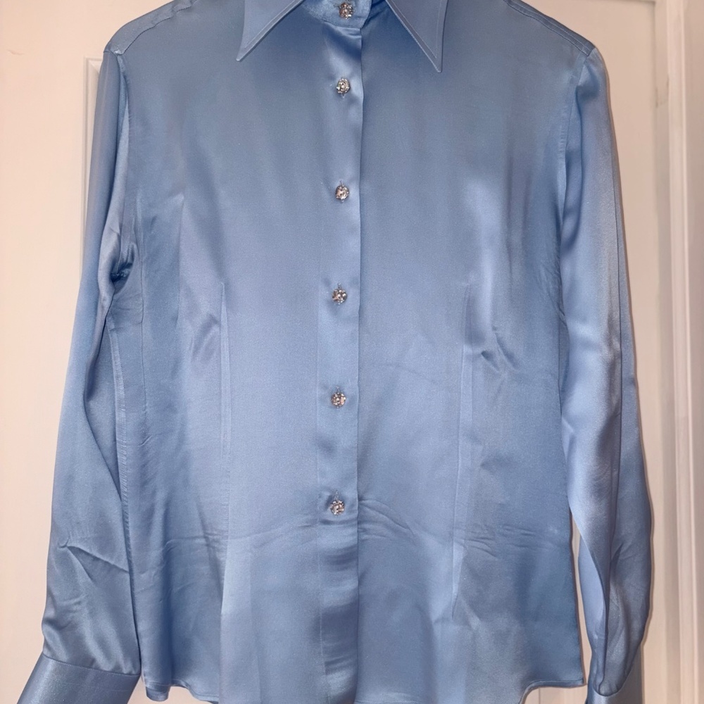 Domenico Vacca Silk and Crystal top - Picture 2 of 6